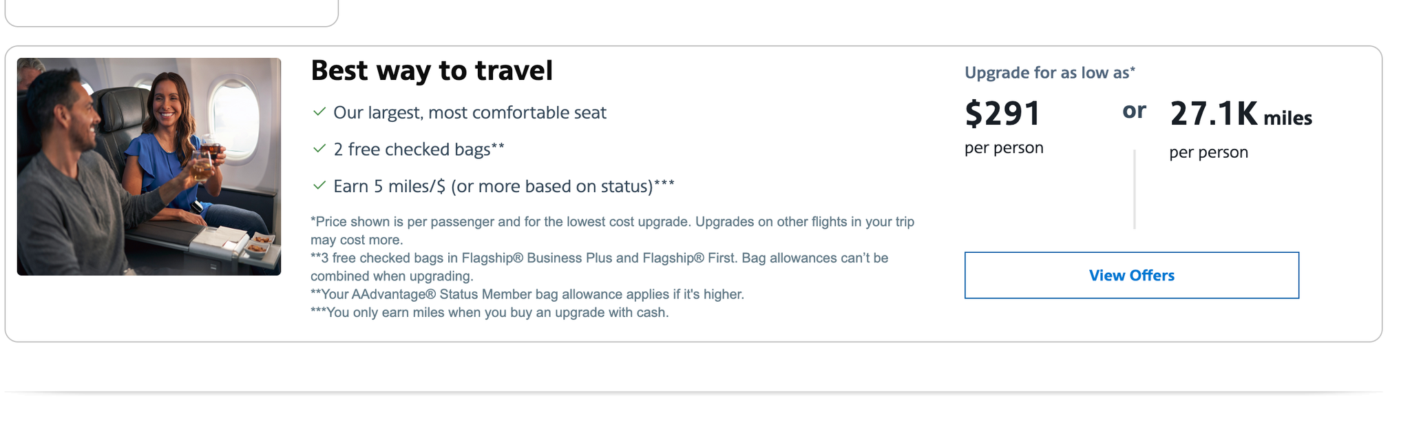 No more mileage award upgrade chart as American Airlines unveils